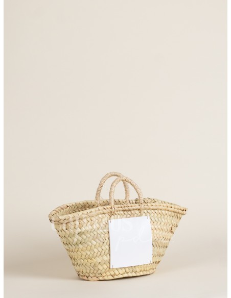 Capazo con asas de pita + chapón mediano