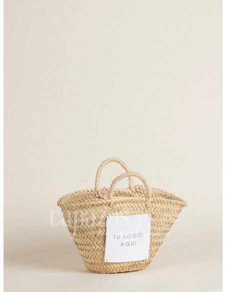 Capazo con asas de pita + chapón mediano