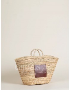 Capazo con asas de pita + chapón mediano