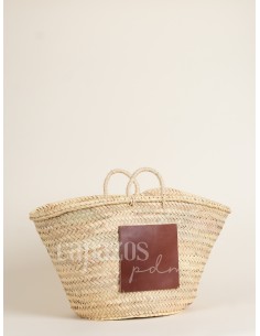 Capazo con asas de pita + chapón grande