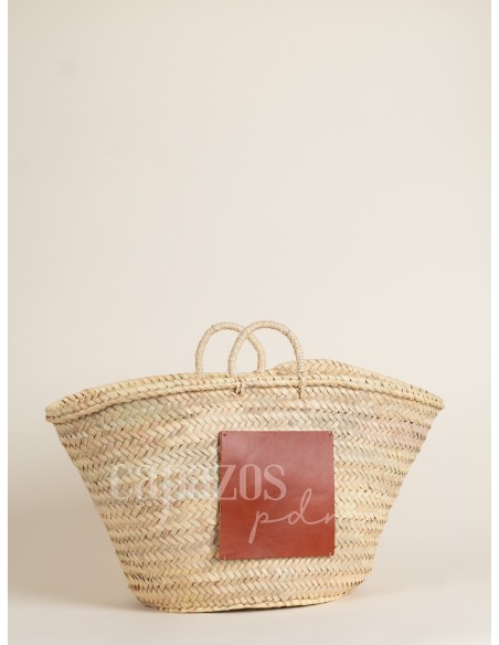 Capazo con asas de pita + chapón grande