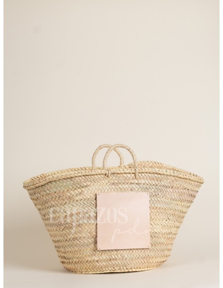 Capazo con asas de pita + chapón grande