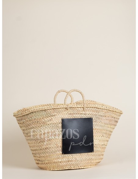 Capazo con asas de pita + chapón grande