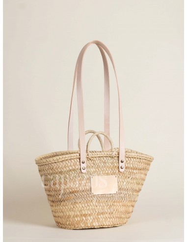 Capazo con asas de pita y hombro en piel +...