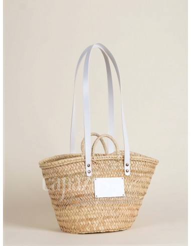 Capazo con asas de pita y hombro en piel +...