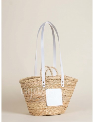 Capazo con asas de pita y hombro en piel +...