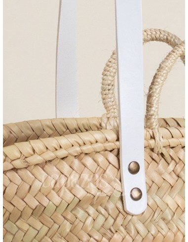 Capazo con asas de pita y hombro en piel +...