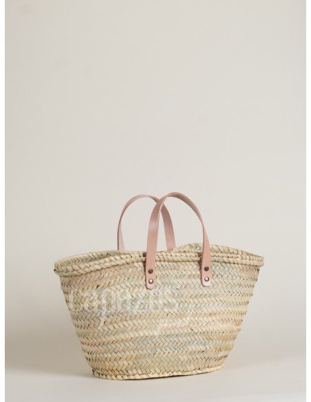 Capazo nº5 con asas de mano en piel