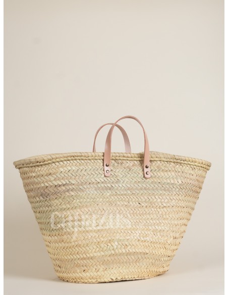 Capazo nº10 con asas de piel natural (PACK x 20)