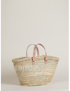 Capazo con asas de mano en piel 2