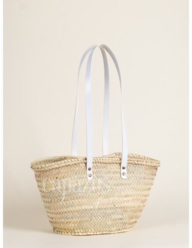 Capazo con asas de hombro en piel