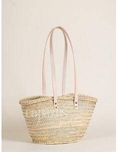 Capazo con asas de hombro en piel 2