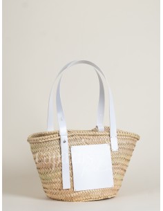 Capazo con asa regulable de piel + chapón 2