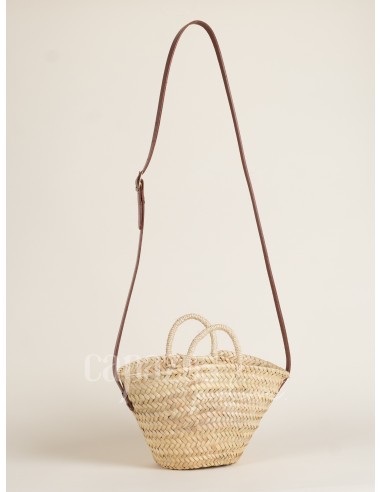 Capazo con asa de pita y de cruzar en piel