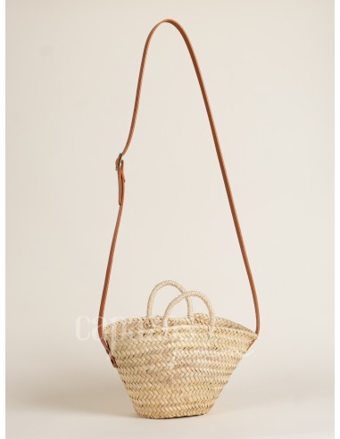 Capazo con asa de pita y de cruzar en piel