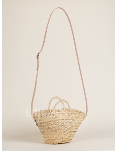 Capazo con asa de pita y de cruzar en piel