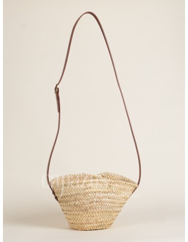 Capazo con asa de cruzar en piel