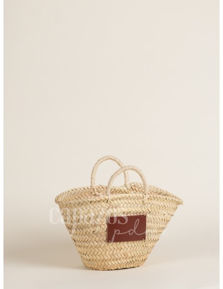 Capazo con asas de pita + chapón pequeño