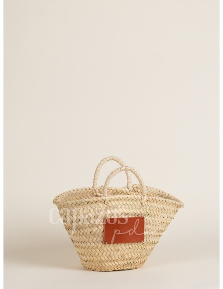 Capazo con asas de pita + chapón pequeño