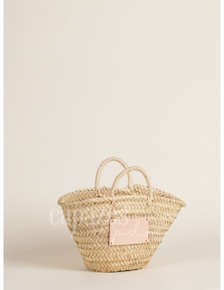 Capazo con asas de pita + chapón pequeño